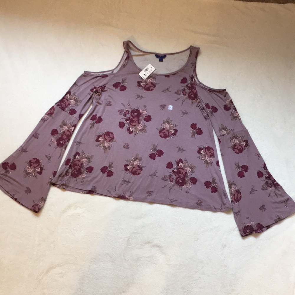 Aeropostale NWT cold shoulder bell sleeve  blouse